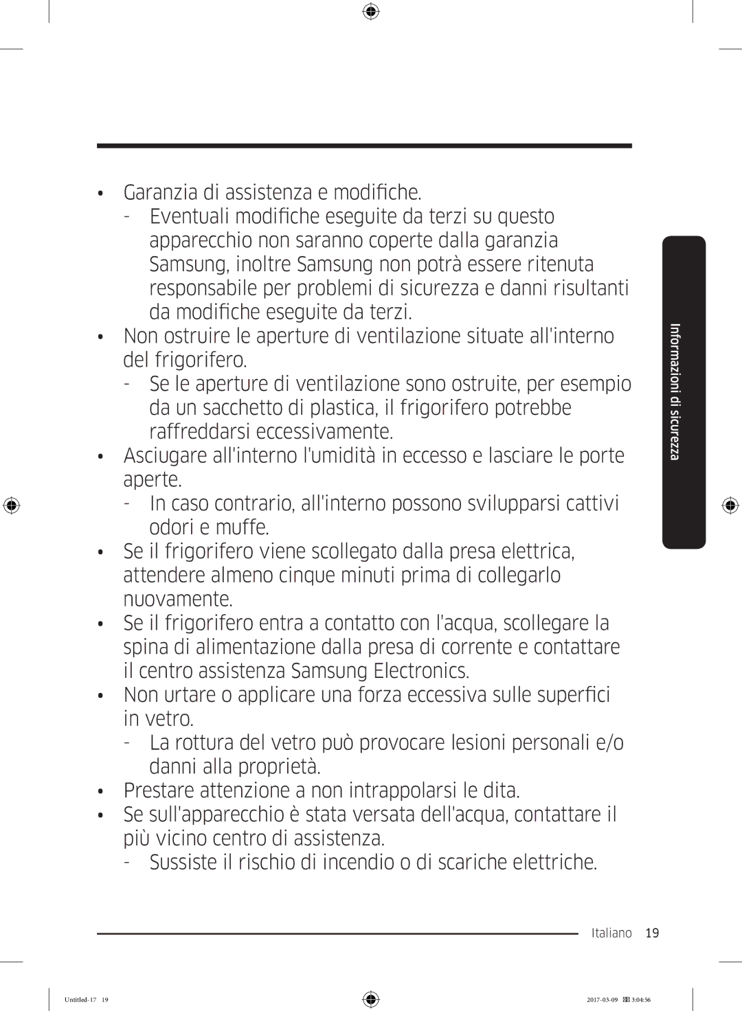 Samsung RZ32M71207F/ML, RZ32M7135S9/ES manual Italiano  